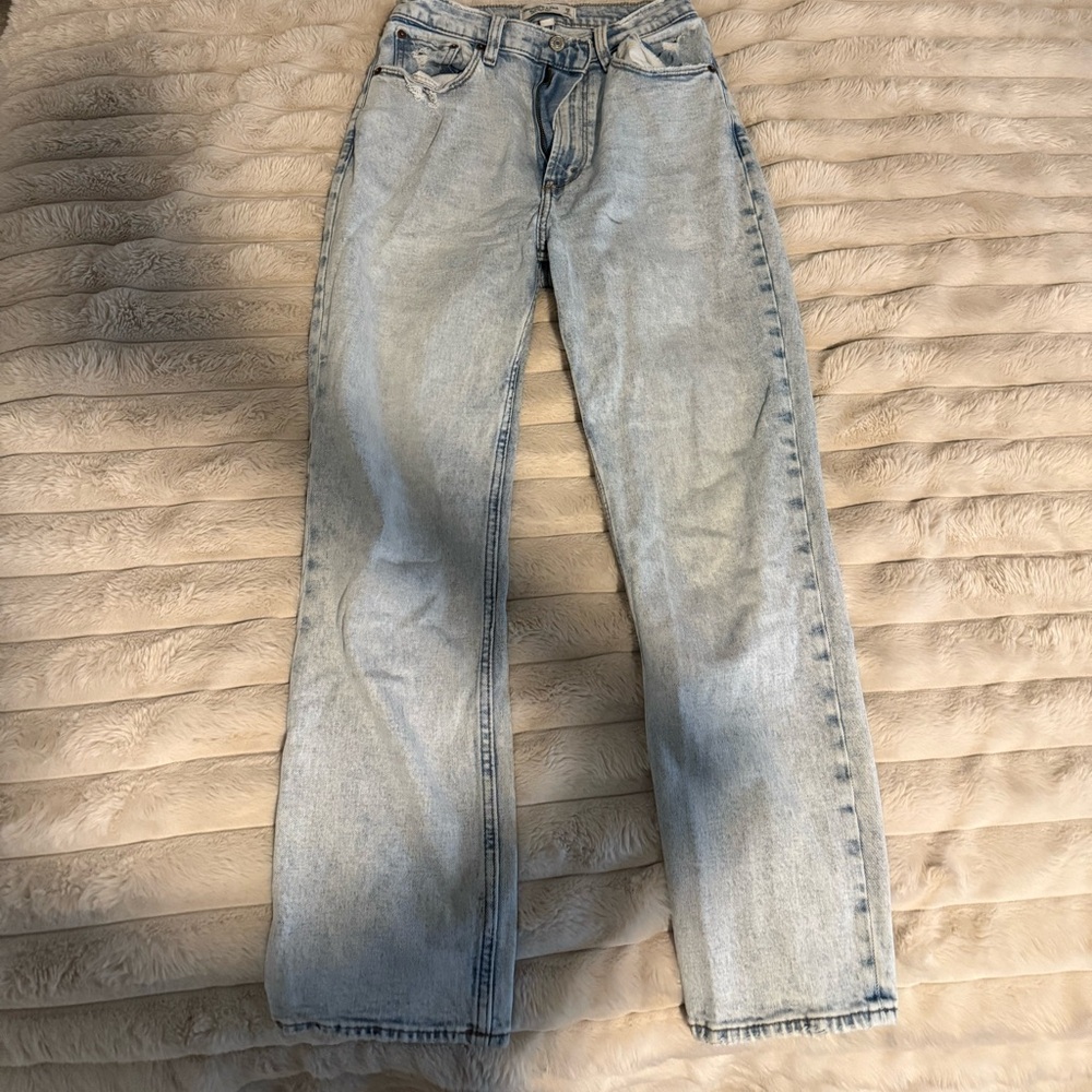 Abercrombie and Fitch Curve Love Ultra High Rise Ankle Straight